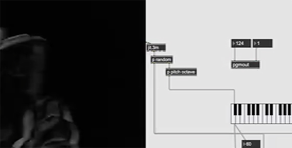 Image of Max Msp patcher movement to midi