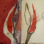 Artist Book page, oil, pencil
