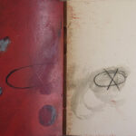 Artist Book page, oil, pencil