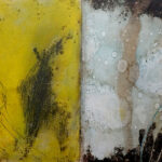 Artist Book page, oil crayon, pencil, paper.