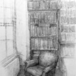 Morrab Library Literature Room (pencil on paper)